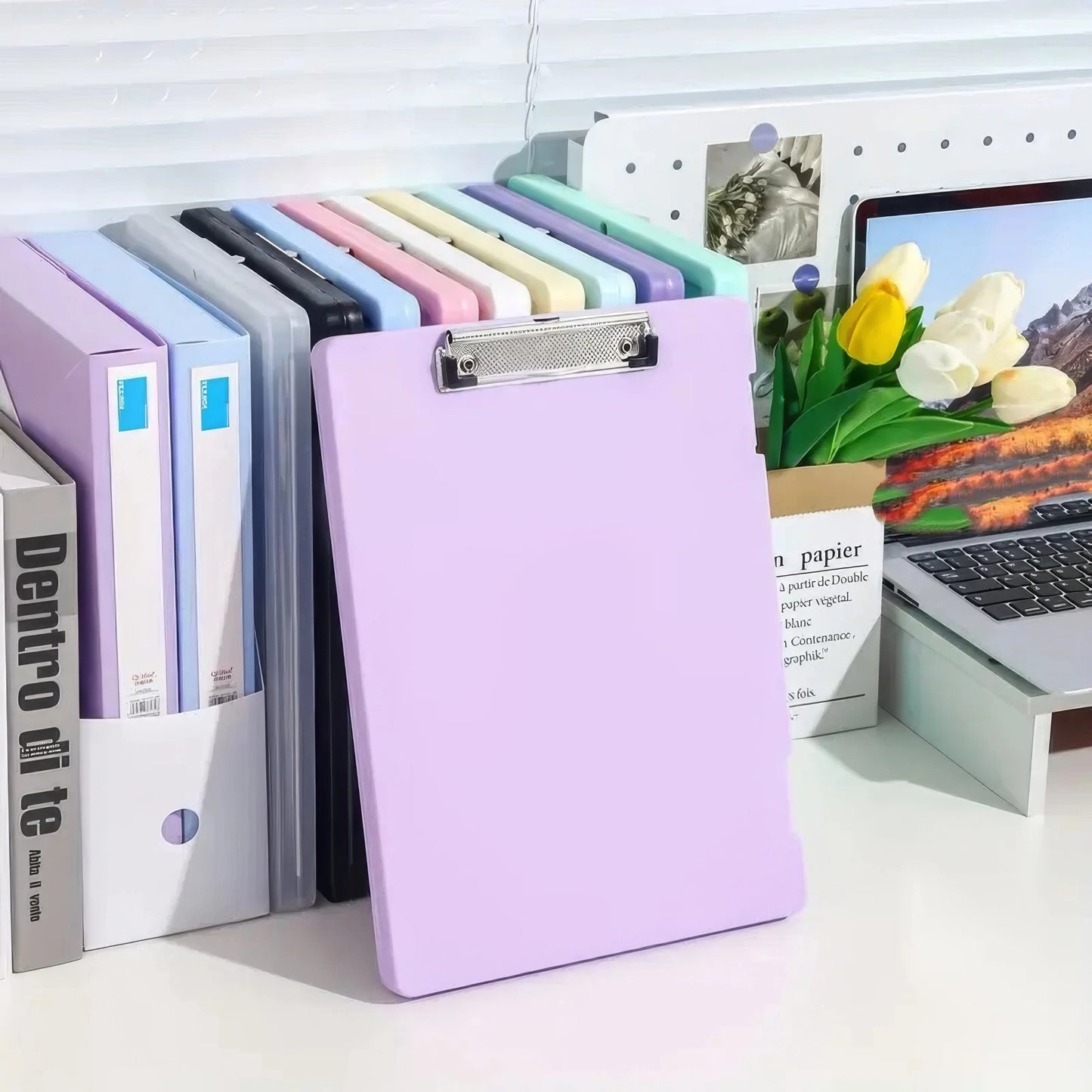 1-Piece Spacious Purple A4 Folder: Portable File Organizer Perfect for Storing Office and School Supplies in Daily Use