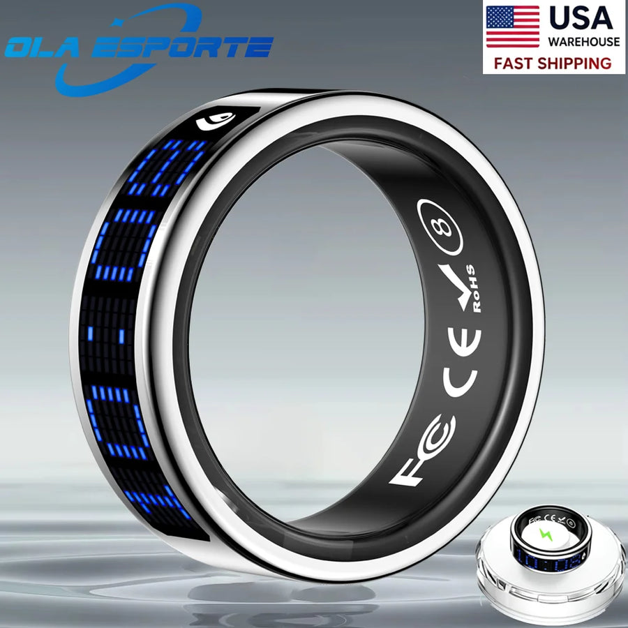 R12 Touch-Display Smart Ring — product image