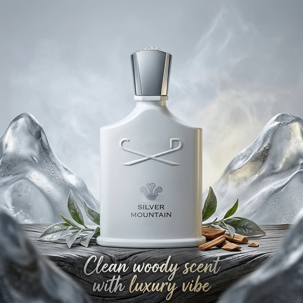 Silver Mountain Water Inspired Citrus Woody Cologne Unisex Fragrance Long Lasting Daily Office Perfume