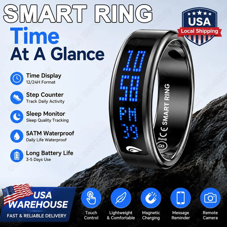 Touch-Display Activity Smart Ring — product image