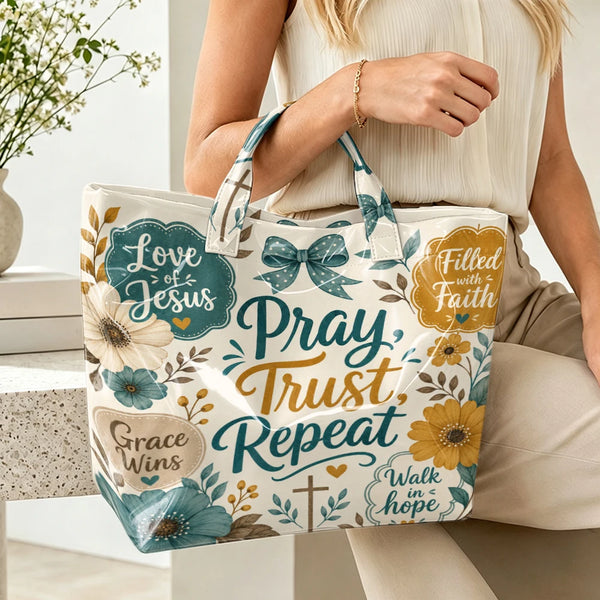 Floral Faith Letter Tote — view 1