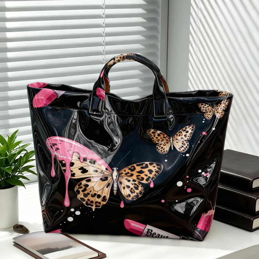 Leopard Butterfly Graphic Tote — view 1