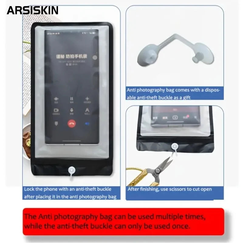100sets Disposable Anti-camera Mobile Phone Bag No Photography Allowed Bag Anti-picture Bag Privacy Bag For Wedding Events