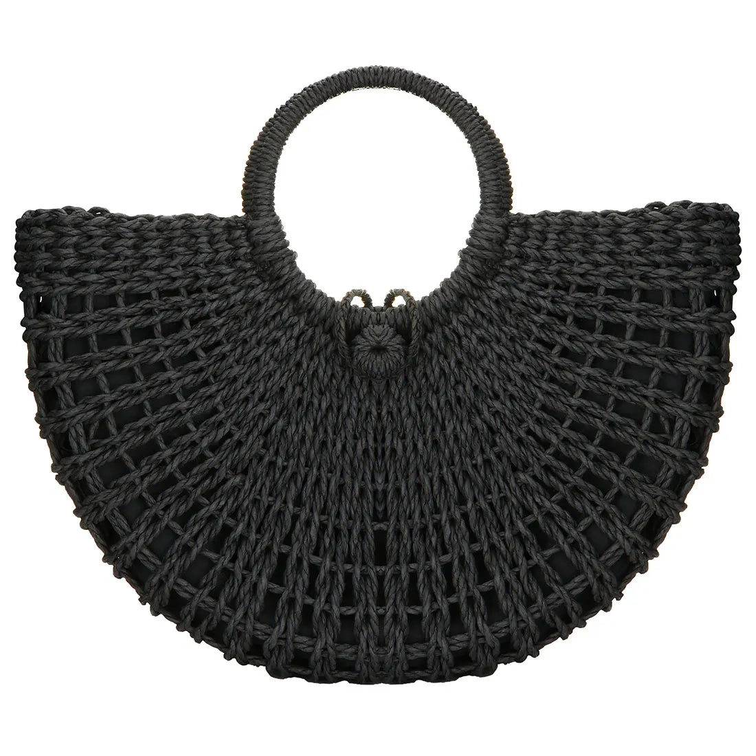 Woven Straw Top-Handle Tote — view 9