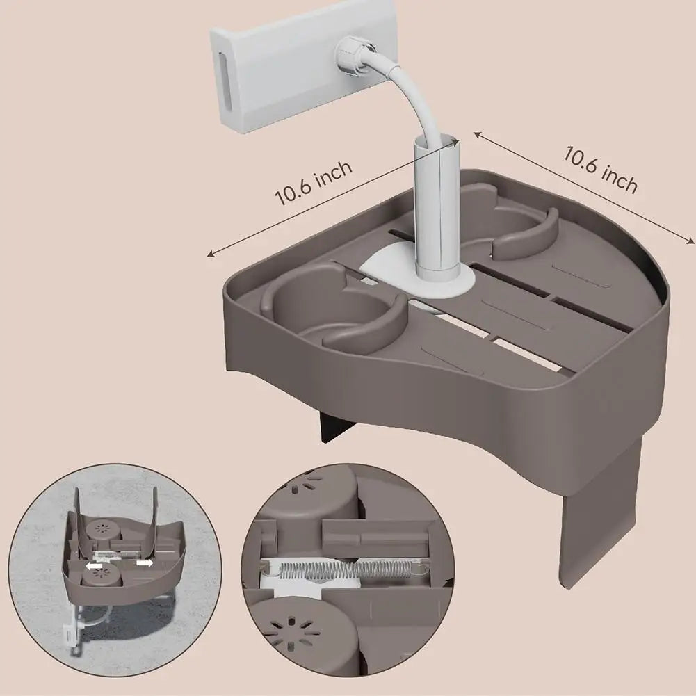 Adjustable Hot Tub Tray Table With Cup Holder Phone Stand For Outdoor Inflatable Pools Spas Pool Beverage Shelving V4i5