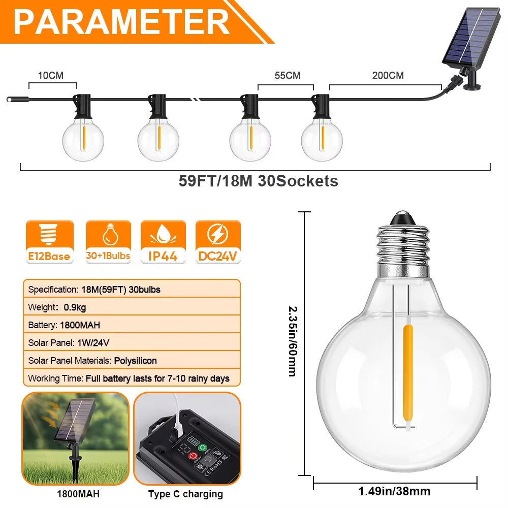 Solar Garden String Lights — view 7
