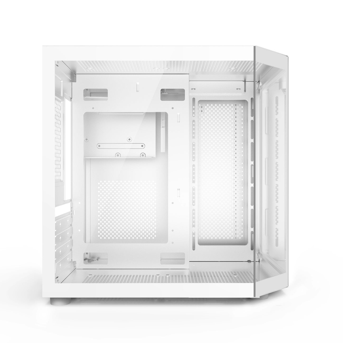 Power Train Star Realm M-ATX Desktop Computer Case Without Pillars Three Sided Glass Panoramic Sea View Room 240 Water Cooling