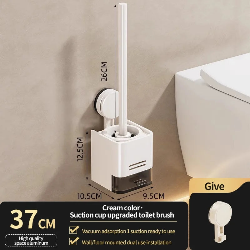 Suction Cup Toilet Brush For Household Wall Mounted Toilets With No Dead Corners Bathroom And Toilet Seat Cleaning Tool