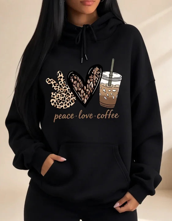 Heart Letter Graphic Hoodie