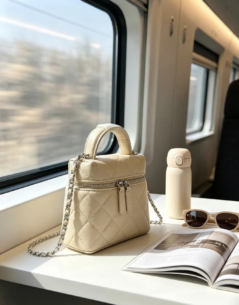 Multi-Compartment PU Shoulder Bag — view 1