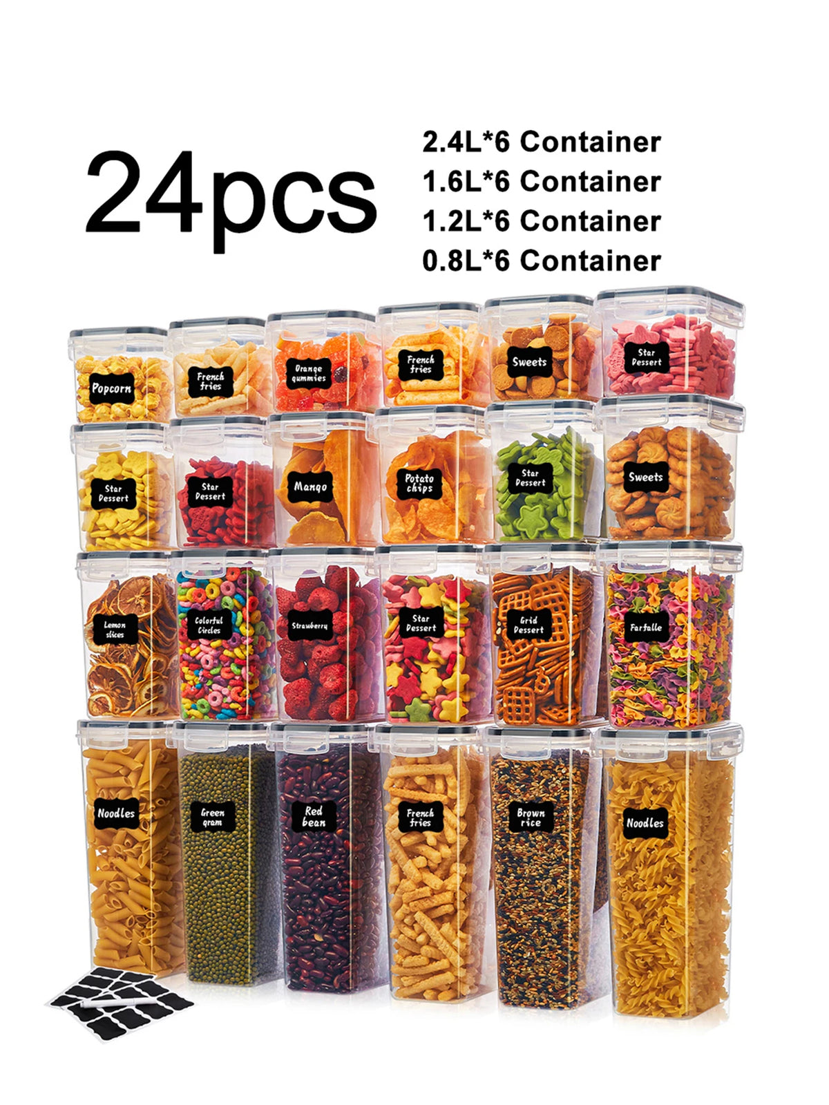 Food Storage Containers with Labels — view 6