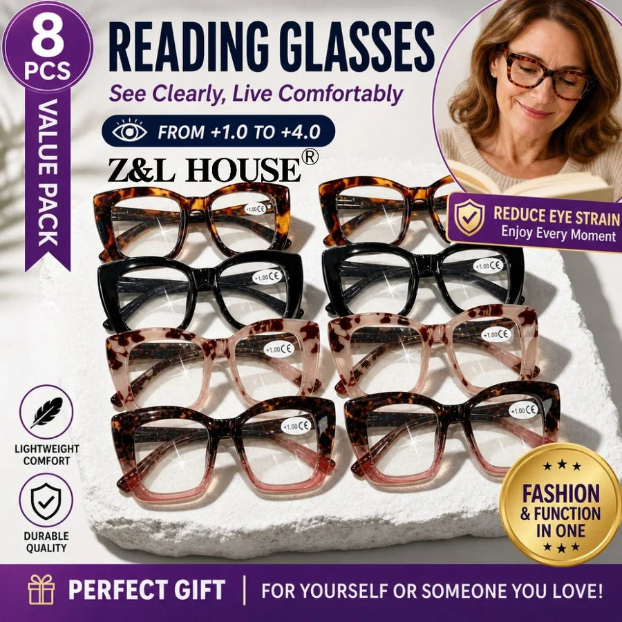 Classic Reading Glasses — 8 Pairs — view 1
