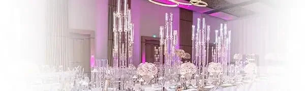 10Pcs Acrylic Candelabra 10 Arm Clear Candle Holder Wedding Table Centerpiece Home Decoration