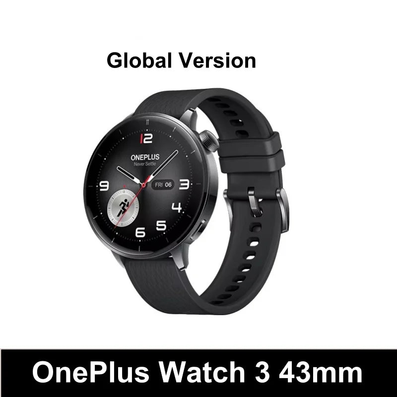 100% New OnePlus Watch 3 Global Version Smart Watch 32GB 1.5'' AMOLED Snapdragon W5 Wear OS by Google GPS NFC IP68 5ATM