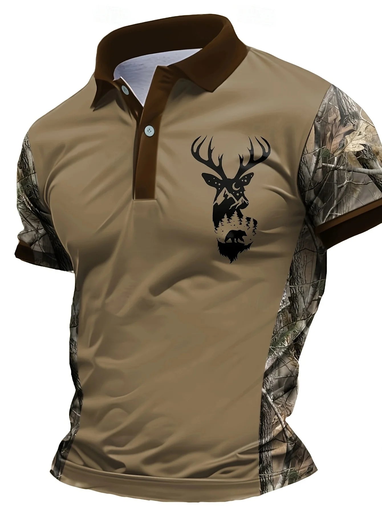 The new men's short-sleeved POLO shirt for summer 2025 features a casual fashionable and breathable 3D pattern print