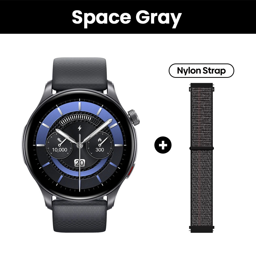 New Zeblaze Btalk 3 GPS Smartwatch 1.43" AMOLED Screen Dual Strap Make/Answer Phone Calls Heart Rate SpO2 Stress Tracking Watch