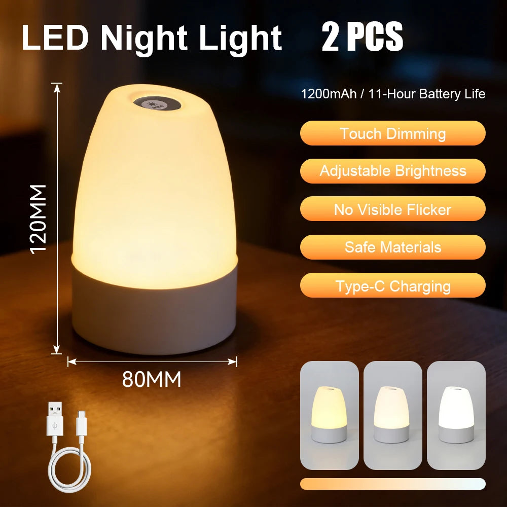 Rechargeable Touch Bedside Lamp — view 7