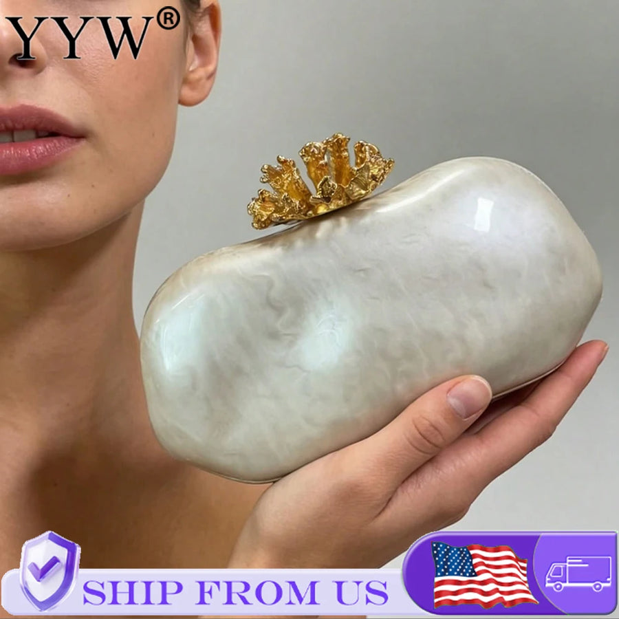 Flower Shell Shoulder Clutch — view 1
