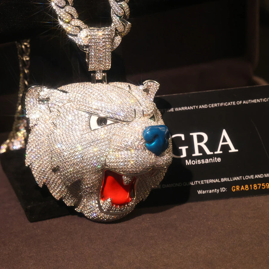 Crystal Bear Pendant Necklace — product image