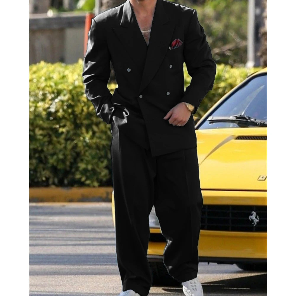 Man Formal Suits for Men Suit Set Wedding Luxury Fashion Suit Dress 2 Piece Modern Men's Suits