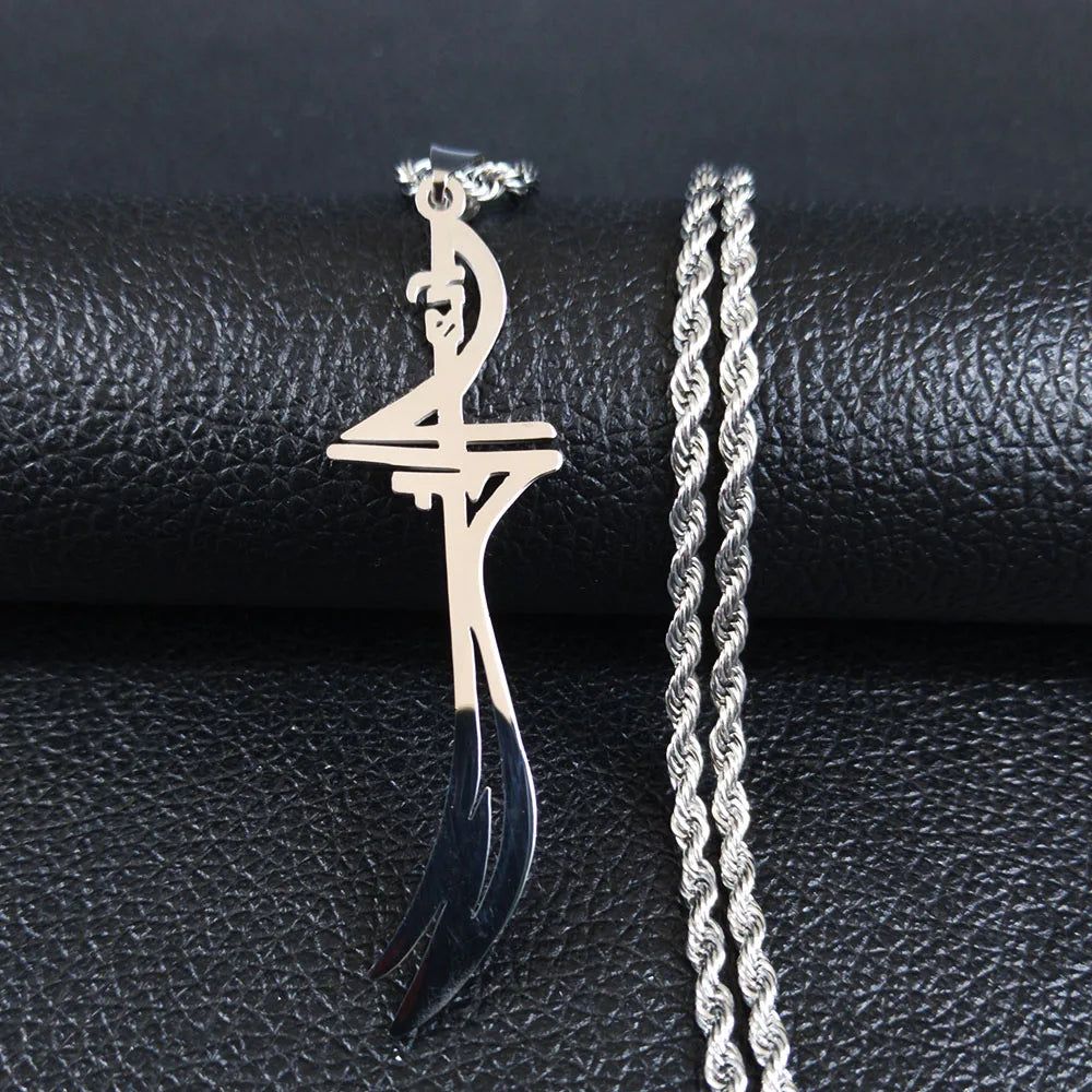Arabic Sword Saudi Necklaces Stainless Steel Islamic Muslim Zulfiqar Imam Ali Swords for Men Islam Accessories Gift Jewelry