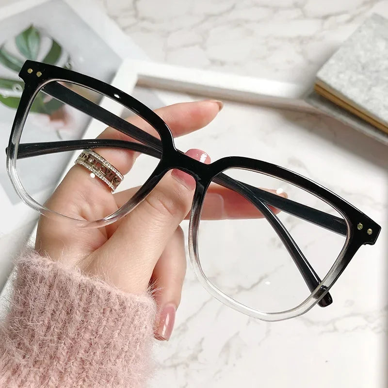 Black Square Clear-Lens Glasses — view 6