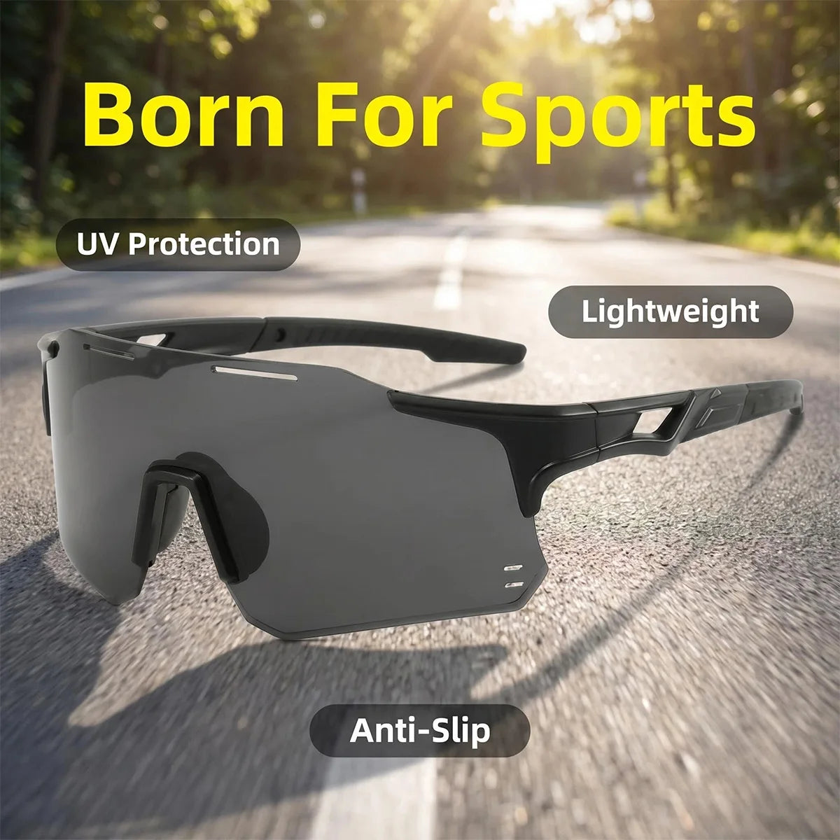 Oversized Wraparound Sports Sunglasses — view 1