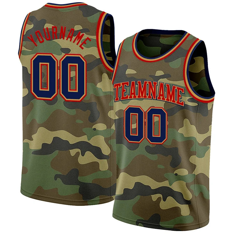 Custom Name Camo Basketball Jersey Tank Top Men Kids 2025 Summer Sports Vest Camouflage Basketball Team Sleeveless Mesh Tees