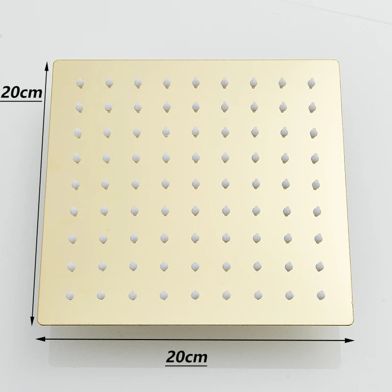 SHBSHAIMY Square/Rotundity Rainfall Bathroom Shower Head Accessories Brass Ceiling Mounted Bathtub Shower Head