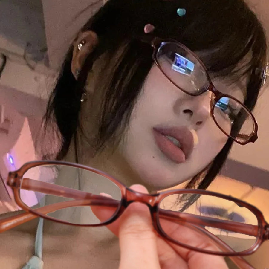 Y2K Small Oval-Square Glasses — view 1
