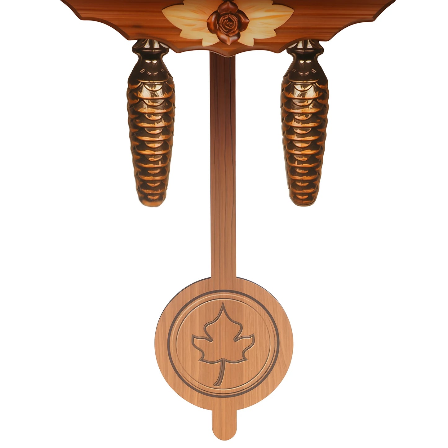 Wall Mount Clock Cuckoo Clock, Wood Cuckoo-Clock, 7:00-21:00 Chime Time 25*10*50cm Pointers+Time Scales Display