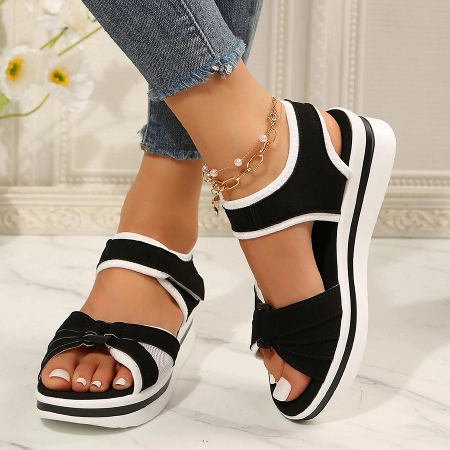 Open-Toe Platform Wedge Sandals — product image