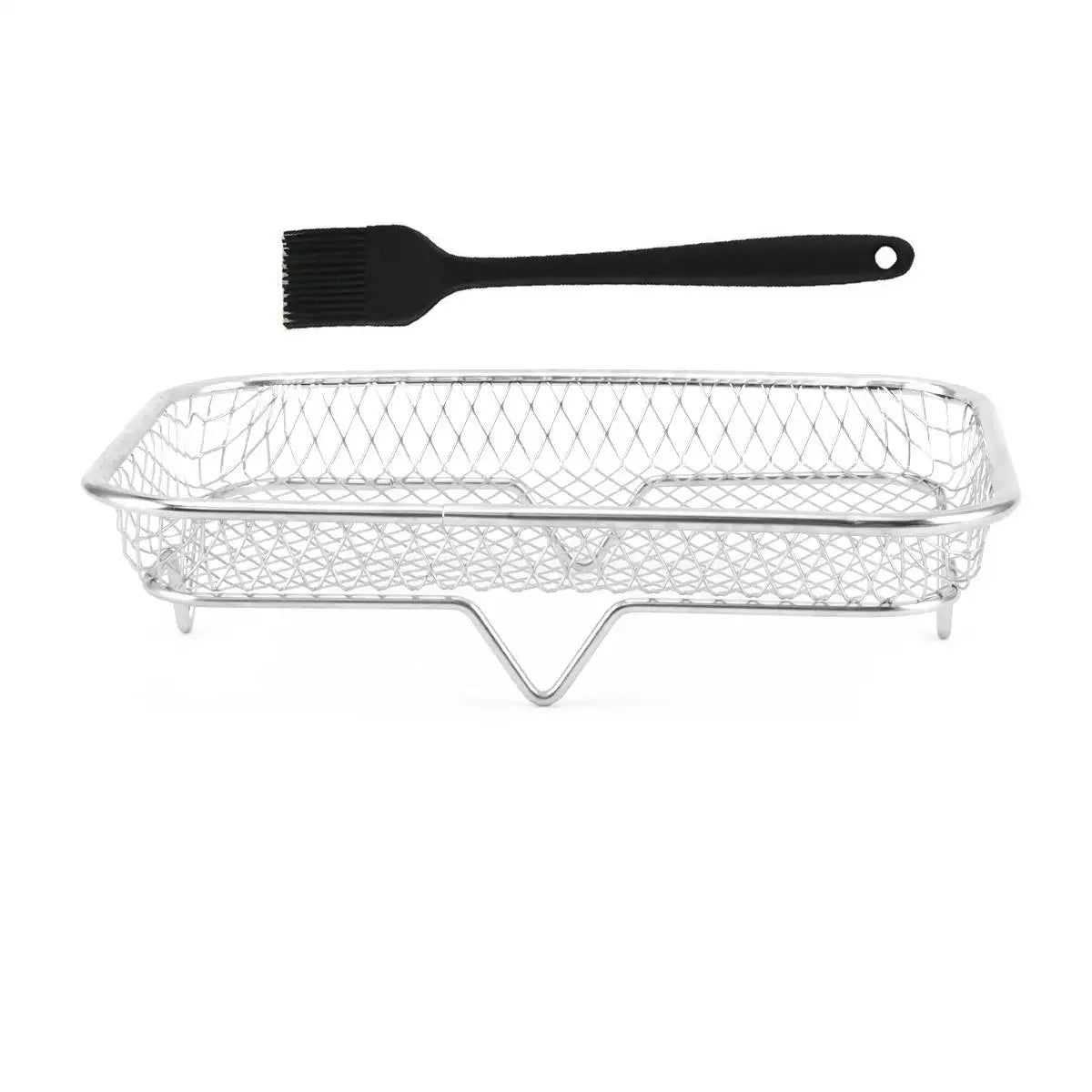 Air Fryer Rack Baking Tray Stackable Grilling304Stainless Steel Airfryer Oven Grill Steamer Cooker Kitchen Gadgets Cooking Tools