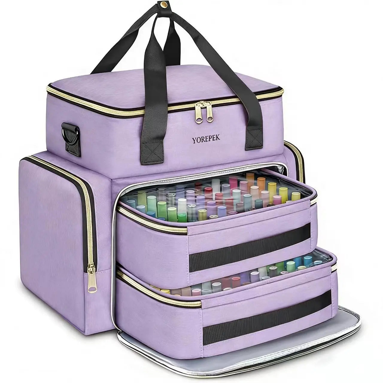 Nail Artist Bag Portable Nail Polish Storage Bag Manicure Kit Case With 2 Removable Cases Storage Bag Essential Oil Storage Box