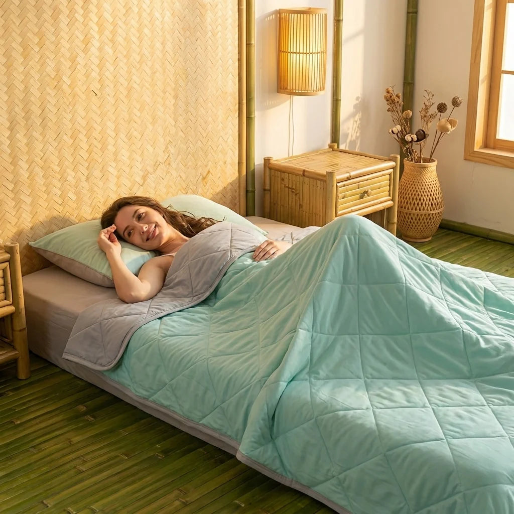 Soft Breathable Thin Ice Silk Blanket, Cool Comfort Bedding for Summer, Great Choice for Warm Bedrooms and Resting Time