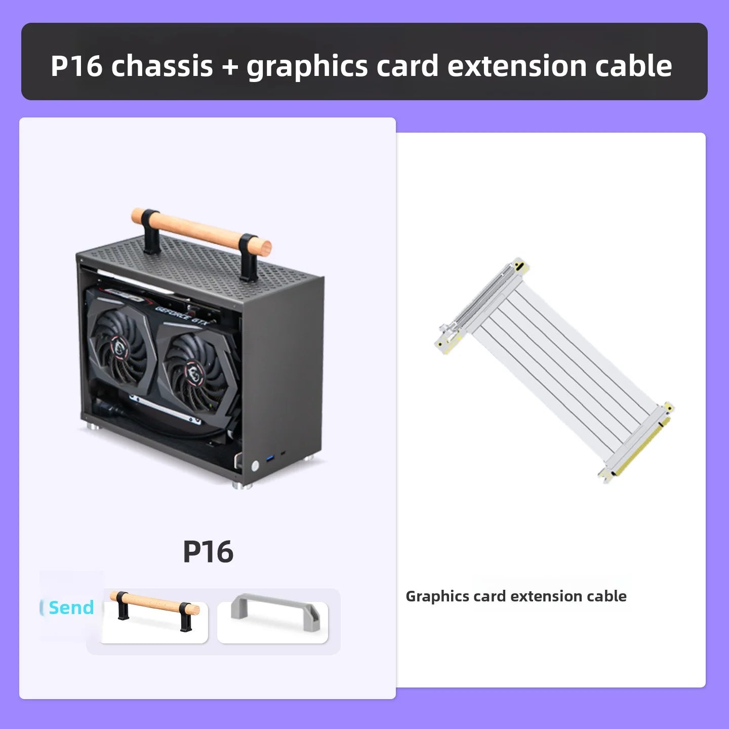 P16 ITX Case All-Aluminum A4 Small Portable Mini Laptop Desktop Computer 1U Power Supply