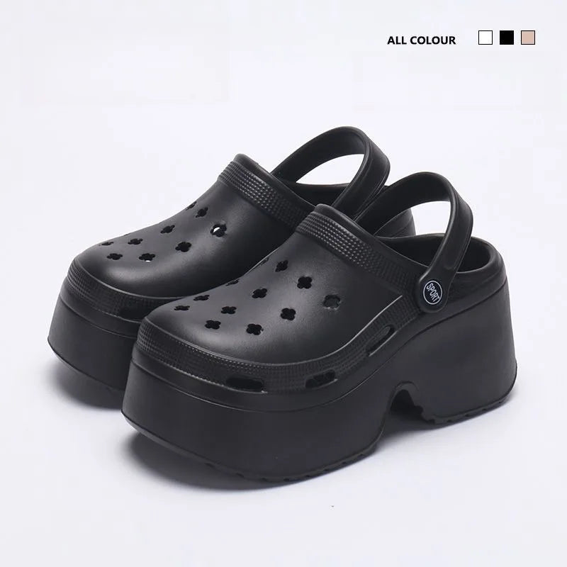 Chunky Platform Clogs Sandals for Women 2024 Summer Non-Slip Beach Slippers Woman Thick Bottom Eva Wedges Sandles Garden Shoes