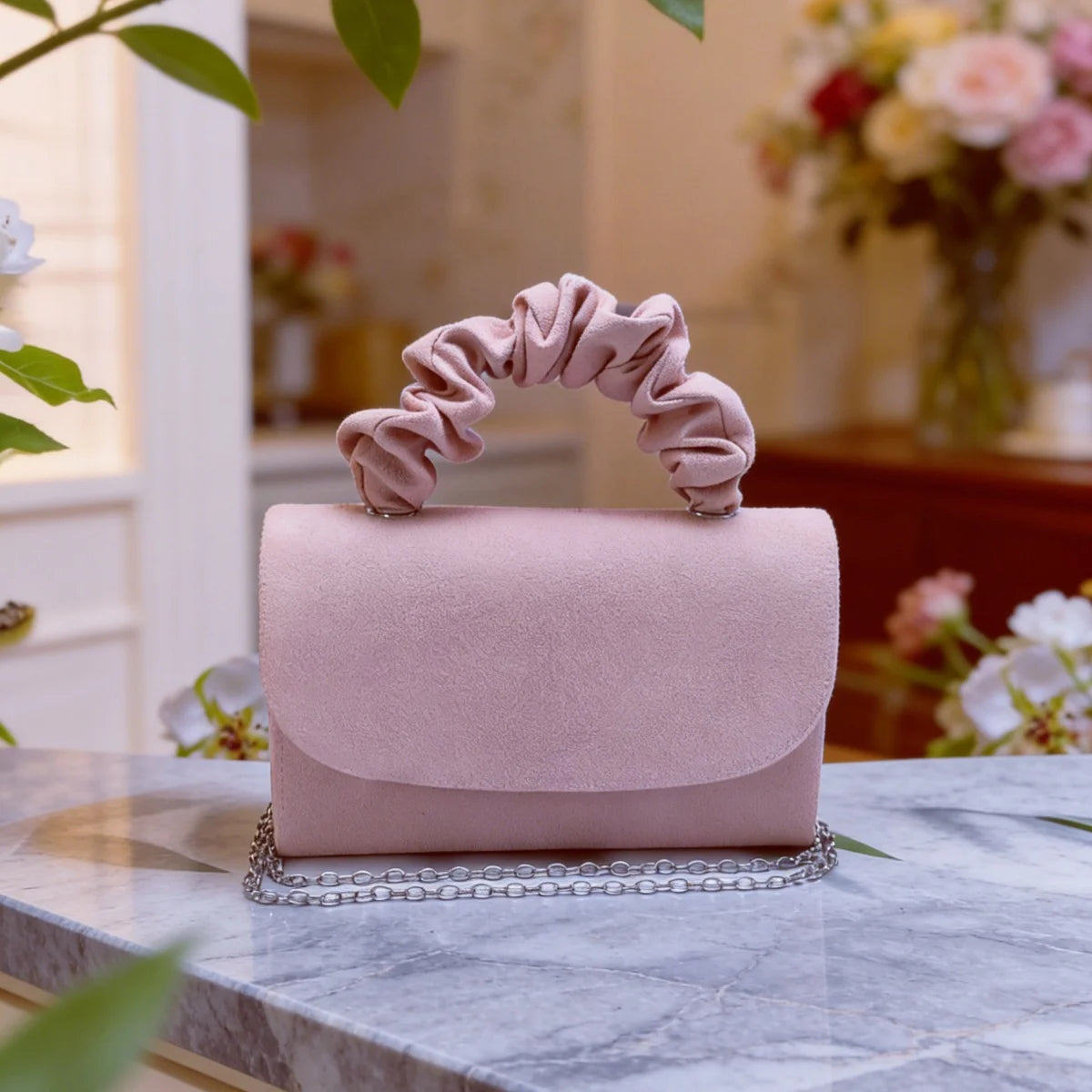 Faux-Suede Evening Handbag — view 11