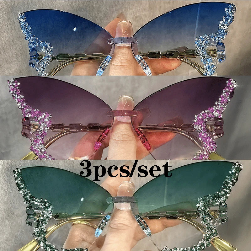 Rimless Butterfly Fashion Sunglasses — view 8