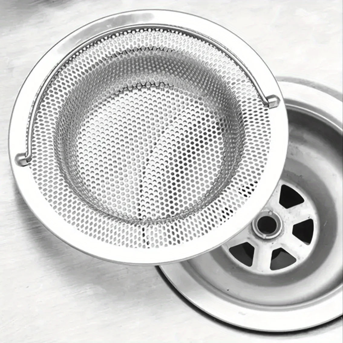 2-Pack Stainless Steel Sink Strainers - Thanksgiving Cooking & Clog Prevention for Kitchen and Bathroom Sinks.