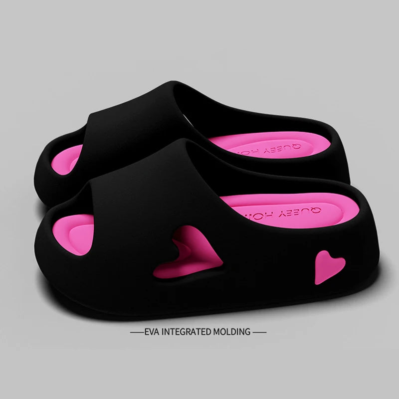 Women's Cloud Cushion Summer Slippers - Ultra-Soft EVA Slides with Thick Sole, Non-Slip Bath/Home Sandals for Indoor & Outdoor