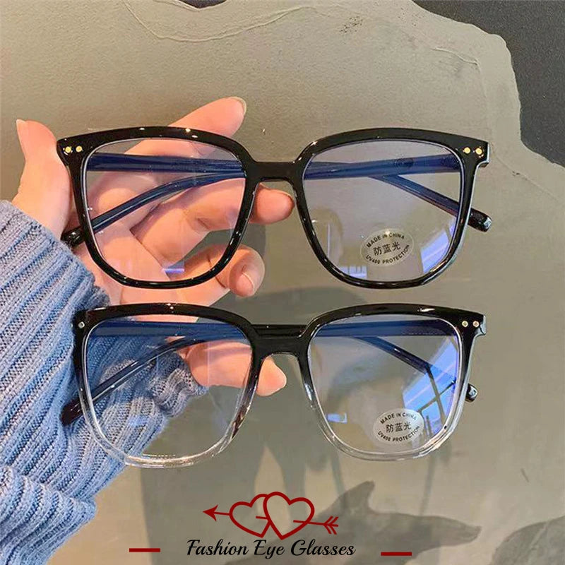 1/2/3 PCS Blue Light Blocking Glasses Fashion Square-framed Glasses Trend Campus Style Clear Black Frame Back To School Dress