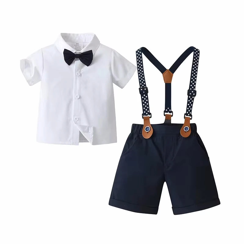 Kids' Star Print Suspender Outfit Set — view 8