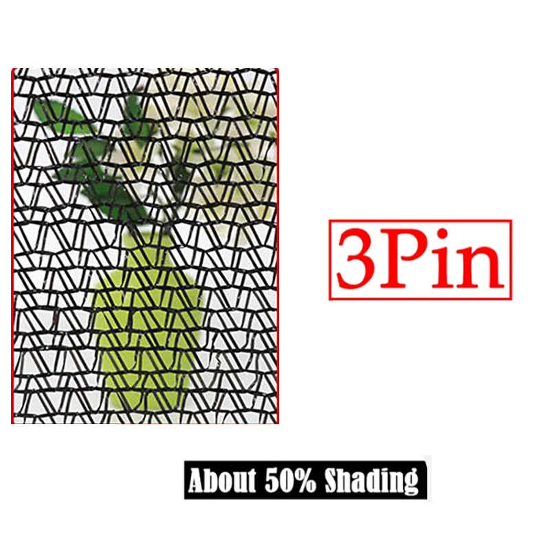 6X6m Black Shade Cloth with Grommets Sunblock Mesh Cover Anti-UV Garden Balcony Plant Sunshade Net Outdoor Greenhouse