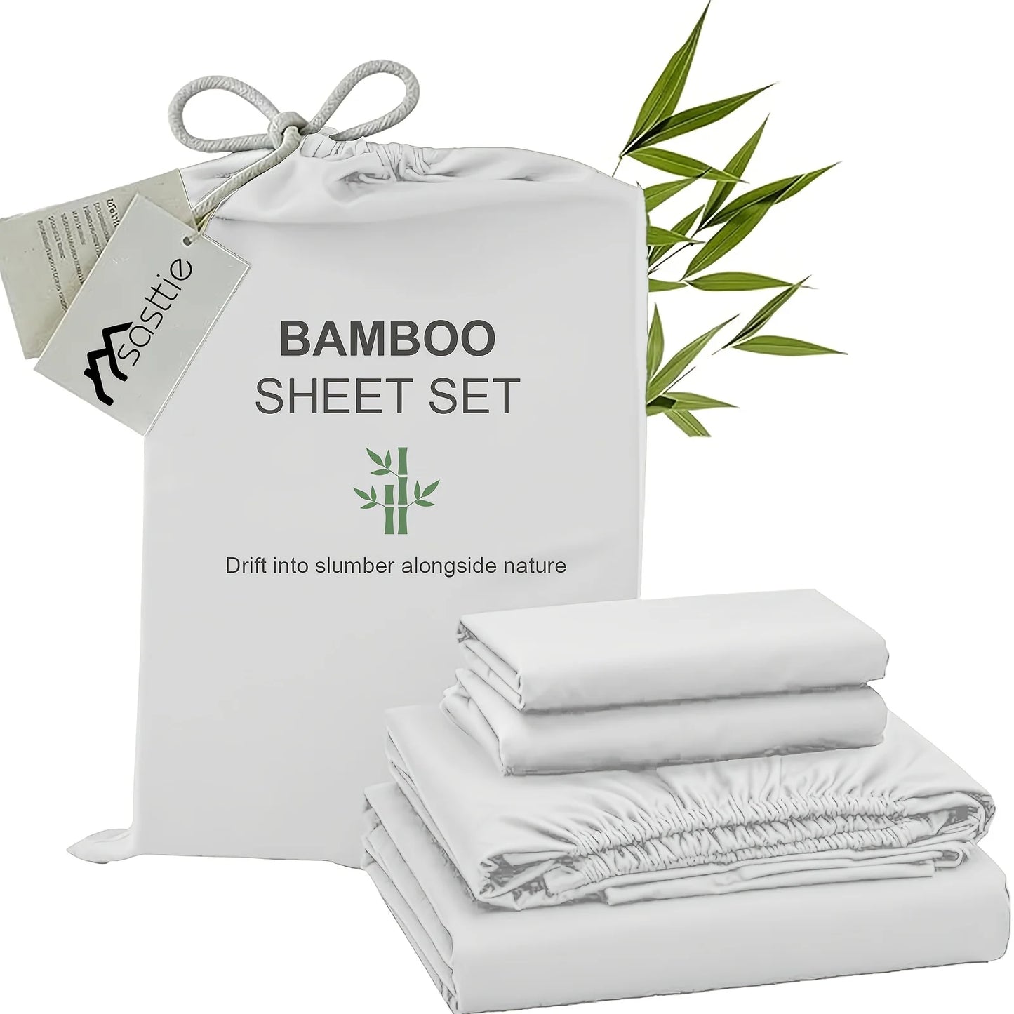 Cooling Bamboo Bed Sheet Set-Bamboo Bed Sheet-Ultra Soft & Breathable Daybed Set-Deep Pocket Up to 16" Hotel Soft Bedding-Perfect for Hot Sleepers Bamboo Bedding Sheets Set - Double Stitching, Lifetime Quality Promise