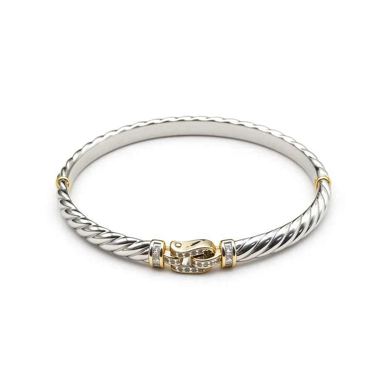 Twisted Cable Hook-Clasp Bangle — product image
