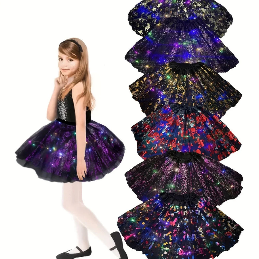Kids' Light-Up Skeleton Tutu Set — product image