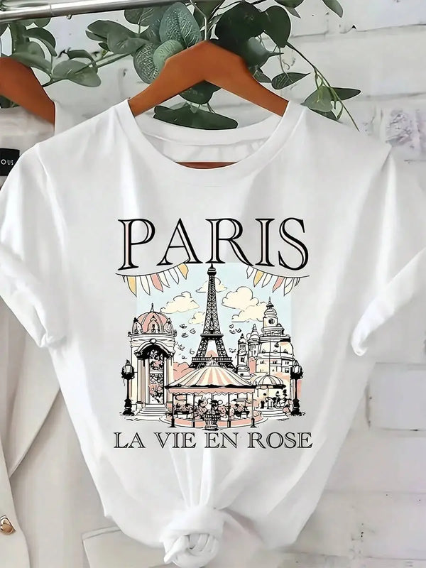 Oversized Paris Graphic T-Shirt