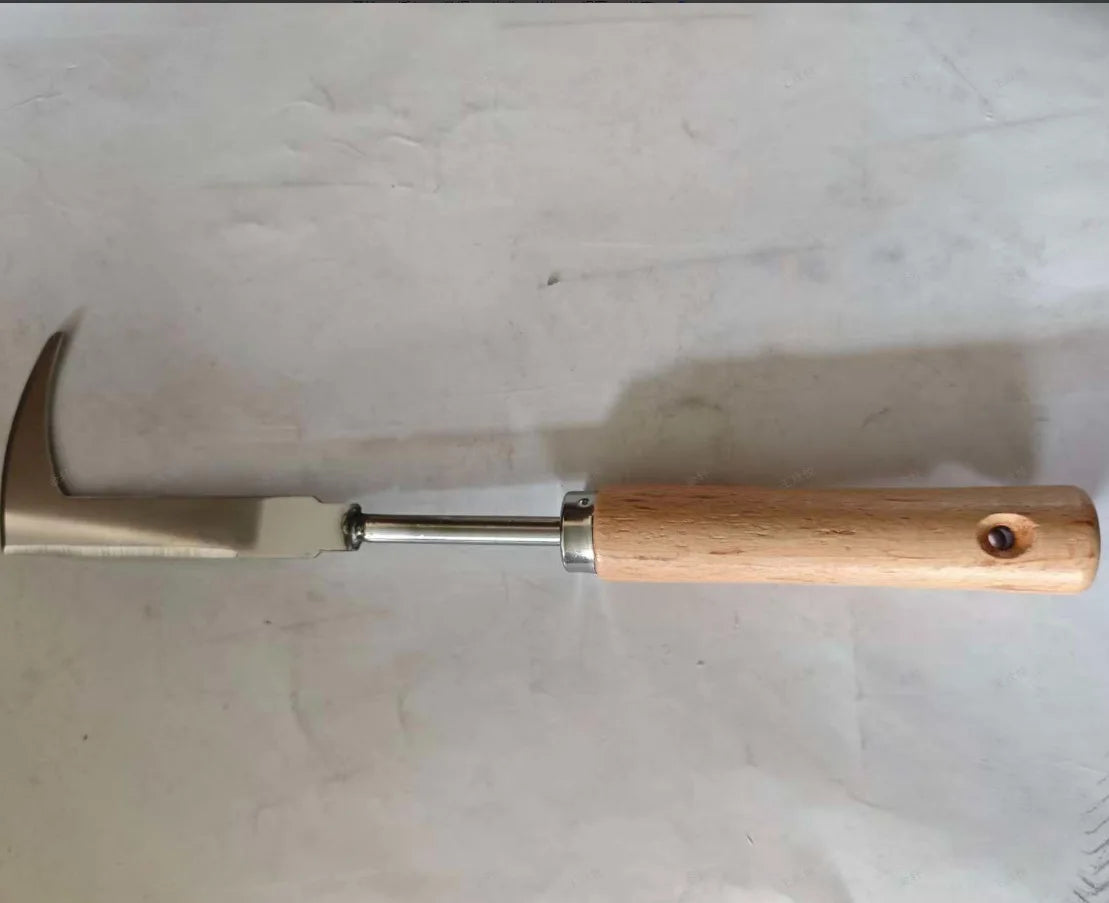 1pc 12.4" L-shaped Thickened Stainless Steel Gap Weeding Tool, Multifunctional Weed Sickle Garden Hand Tool for Yard