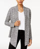 Bar III Asymmetrical Boucle Cardigan